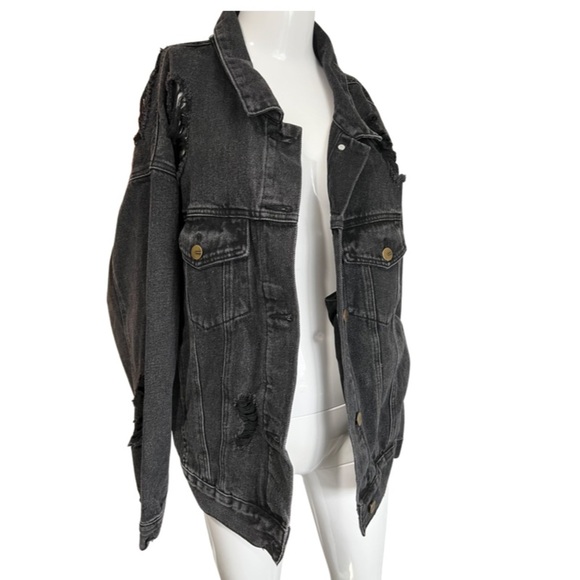 Mono B Denim Jacket Black - Picture 1 of 8